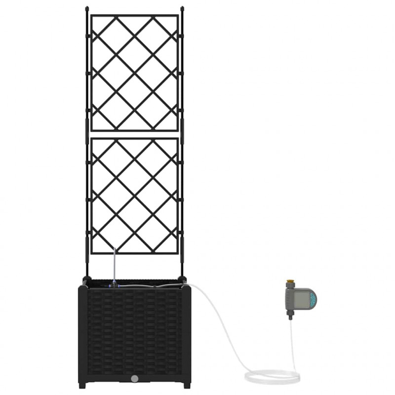 Doniczka ogrodowa Czarny 40 x 40 x 142 cm Z tworzywa sztucznego