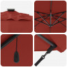 Parasol plażowy Ze LED Lights terakota 286 x 284 x 270 cm
