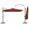 Parasol plażowy Ze LED Lights terakota 286 x 284 x 270 cm