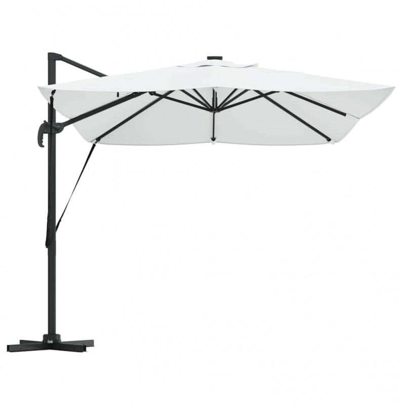 Parasol plażowy Ze LED Lights piaskowy 352 x 251 x 265 cm