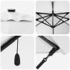 Parasol plażowy Ze LED Lights piaskowy 352 x 251 x 265 cm
