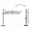 Parasol plażowy Ze LED Lights piaskowy 352 x 251 x 265 cm