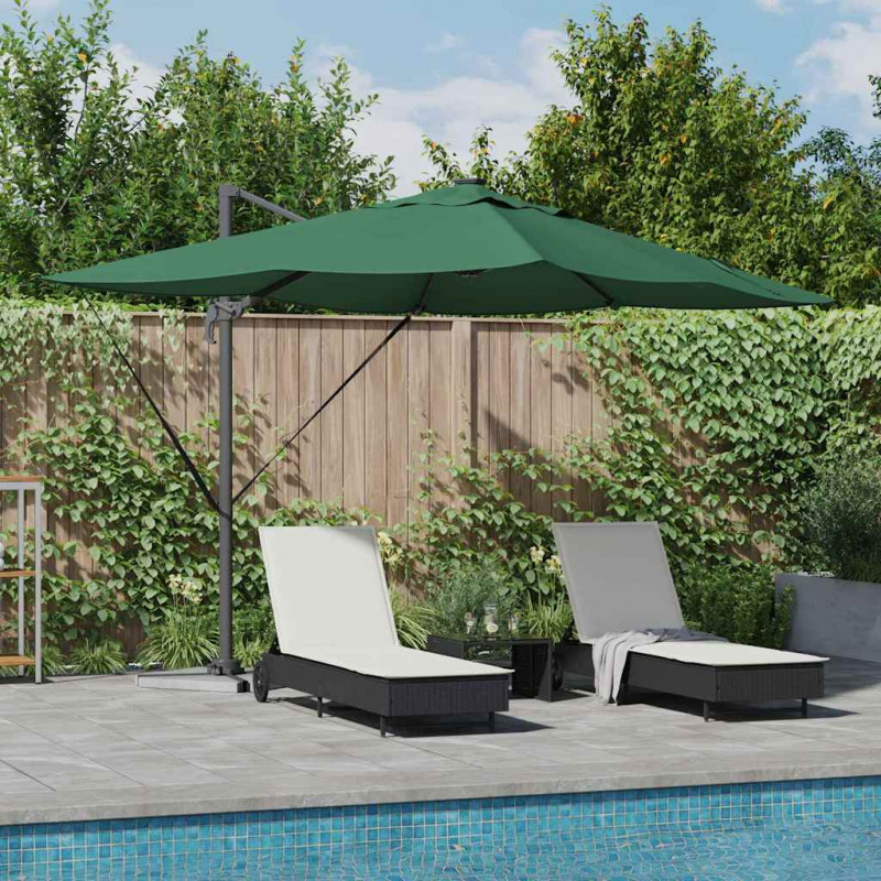 Parasol plażowy Ze LED Lights Zielony 352 x 251 x 265 cm