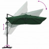 Parasol plażowy Ze LED Lights Zielony 352 x 251 x 265 cm