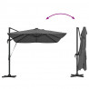 Parasol plażowy Ze LED Lights Antracyt 352 x 251 x 265 cm