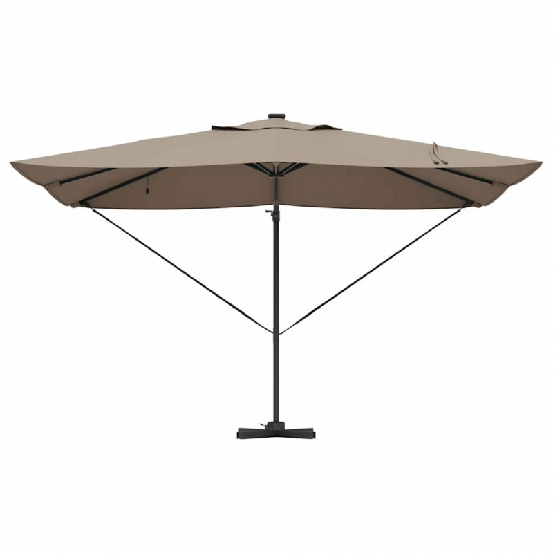 Parasol plażowy Ze LED Lights Ciemnoszary 352 x 251 x 265 cm