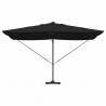 Parasol plażowy Czarny 352 x 251 x 265 cm Poliester i aluminium