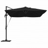Parasol plażowy Czarny 352 x 251 x 265 cm Poliester i aluminium