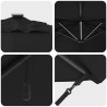 Parasol plażowy Czarny 352 x 251 x 265 cm Poliester i aluminium