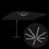 Parasol plażowy Czarny 352 x 251 x 265 cm Poliester i aluminium