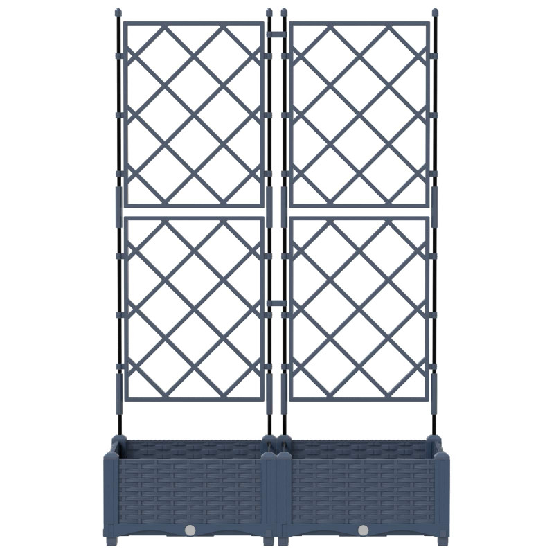 Doniczka ogrodowa 2 pcs Szary 80 x 40 x 125,5 cm