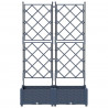 Doniczka ogrodowa 2 pcs Szary 80 x 40 x 125,5 cm