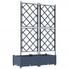 Doniczka ogrodowa 2 pcs Szary 80 x 40 x 125,5 cm