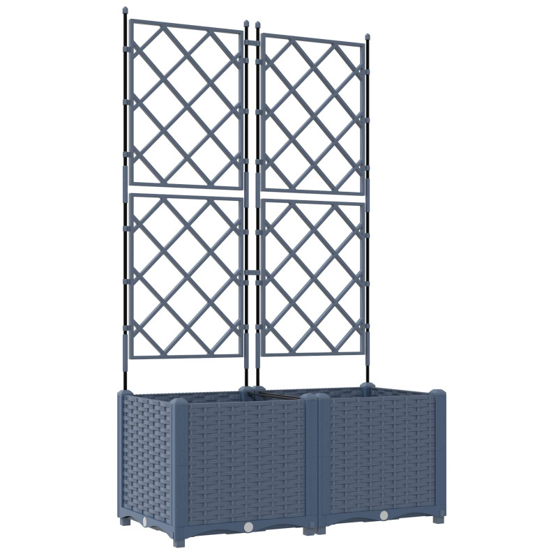 Doniczka ogrodowa 2 pcs Szary 80 x 40 x 143 cm