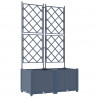 Doniczka ogrodowa 2 pcs Szary 80 x 40 x 143 cm