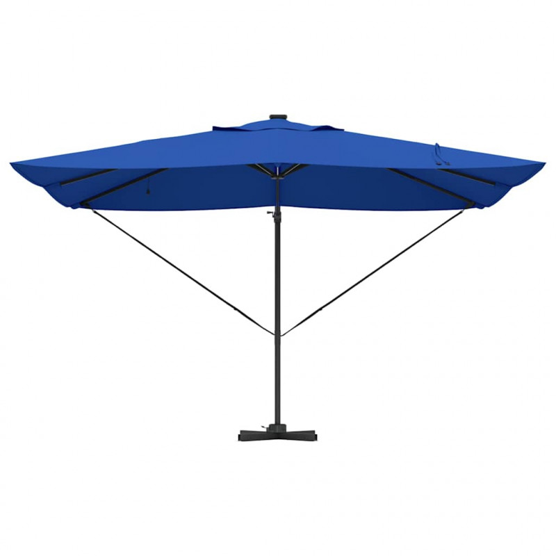 Parasol plażowy Ze LED Lights Niebieski azur 352 x 251 x 265 cm