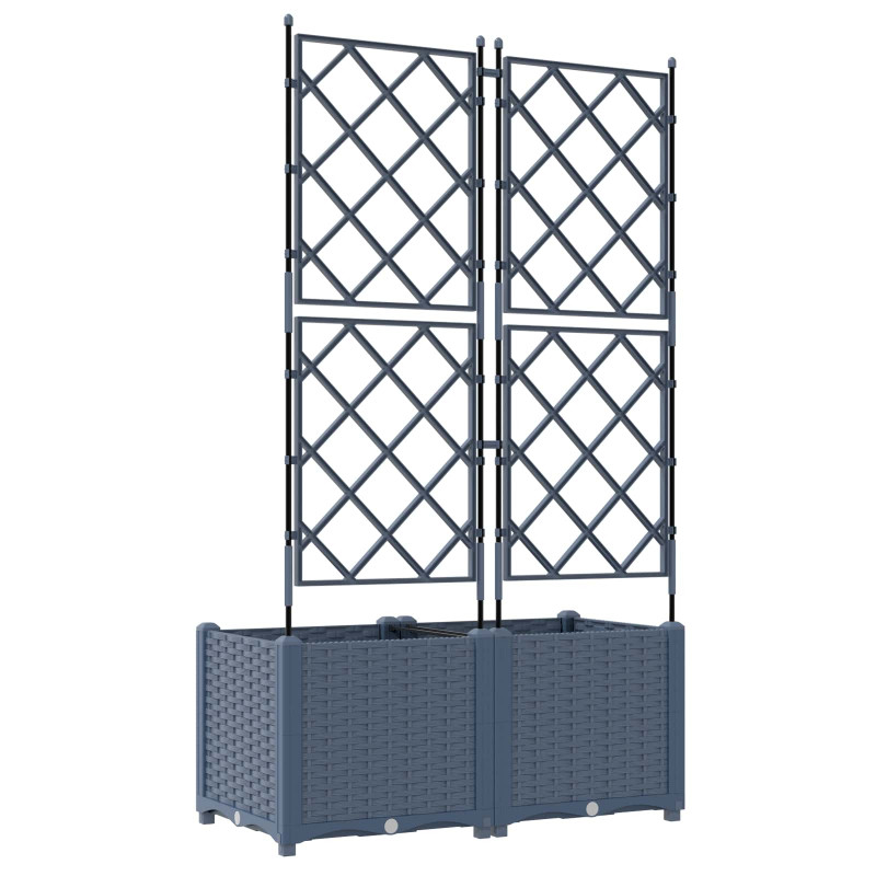 Doniczka ogrodowa 2 pcs Szary 80 x 40 x 143 cm