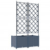 Doniczka ogrodowa 2 pcs Szary 80 x 40 x 143 cm