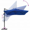 Parasol plażowy Ze LED Lights Niebieski azur 352 x 251 x 265 cm