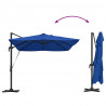 Parasol plażowy Ze LED Lights Niebieski azur 352 x 251 x 265 cm