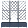 Doniczka ogrodowa 3 pcs Szary 120 x 40 x 125,5 cm