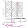 Doniczka ogrodowa 3 pcs Szary 120 x 40 x 125,5 cm
