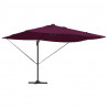 Parasol plażowy Z blokadą Bordeaux Czerwony 352 x 251 x 265 cm