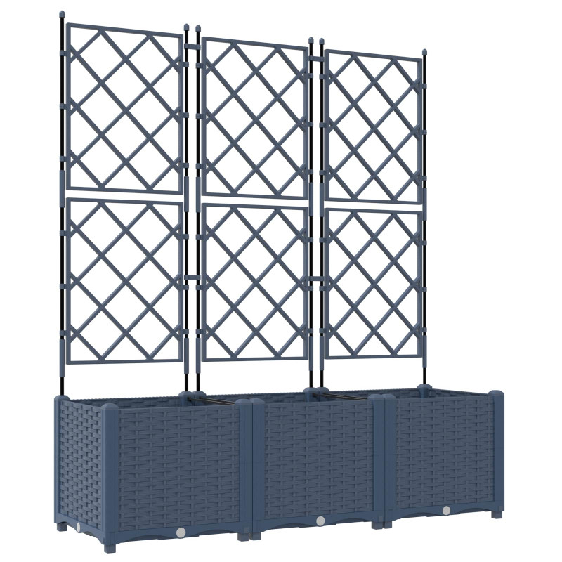 Doniczka ogrodowa 3 pcs Szary 120 x 40 x 143 cm