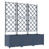 Doniczka ogrodowa 3 pcs Szary 120 x 40 x 143 cm