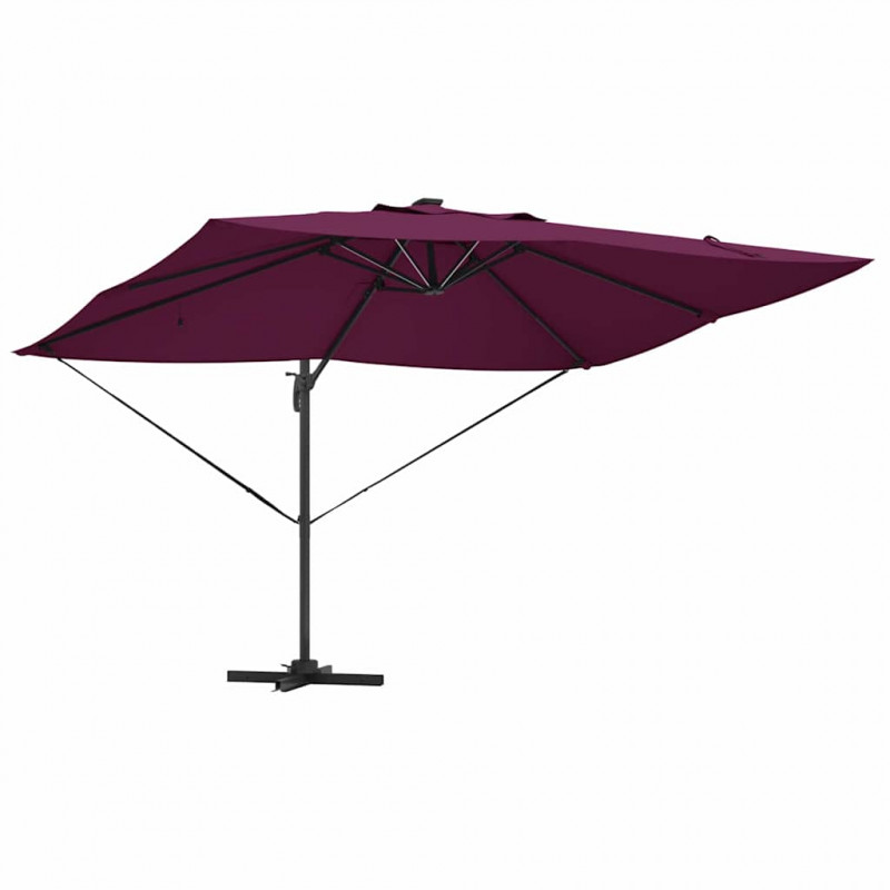 Parasol plażowy Z blokadą Bordeaux Czerwony 352 x 251 x 265 cm