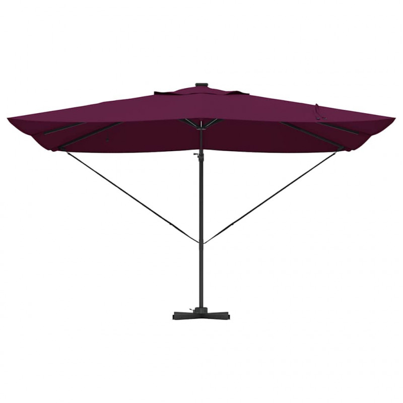 Parasol plażowy Z blokadą Bordeaux Czerwony 352 x 251 x 265 cm