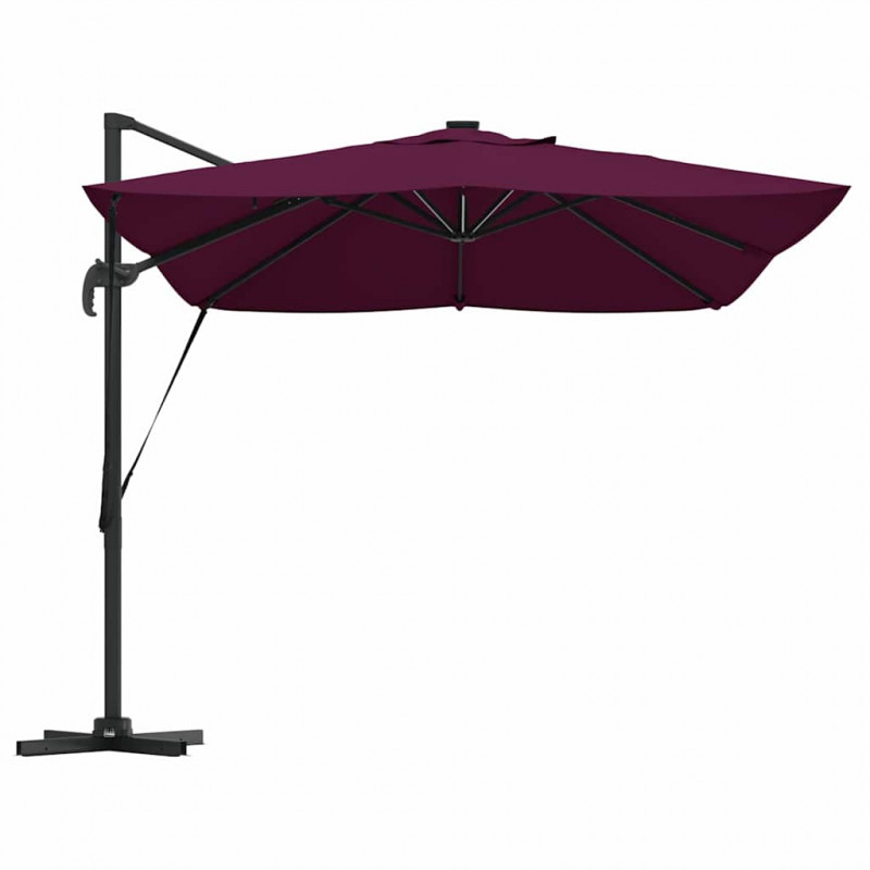 Parasol plażowy Z blokadą Bordeaux Czerwony 352 x 251 x 265 cm