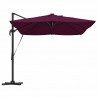 Parasol plażowy Z blokadą Bordeaux Czerwony 352 x 251 x 265 cm