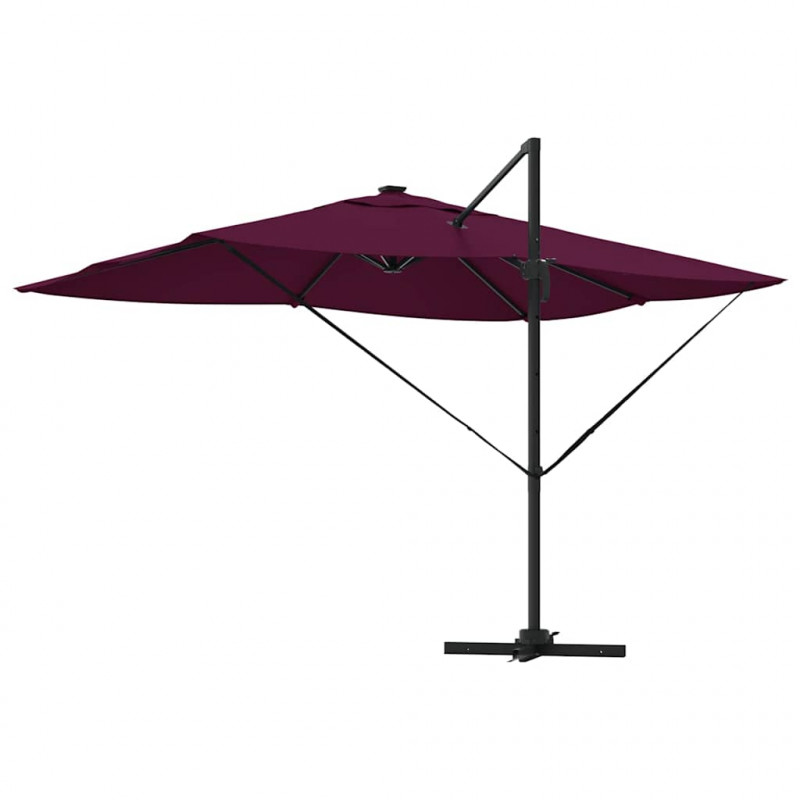 Parasol plażowy Z blokadą Bordeaux Czerwony 352 x 251 x 265 cm