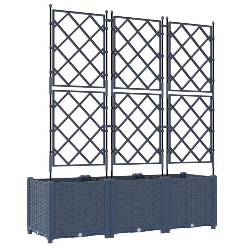 Doniczka ogrodowa 3 pcs Szary 120 x 40 x 143 cm