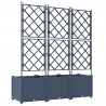 Doniczka ogrodowa 3 pcs Szary 120 x 40 x 143 cm