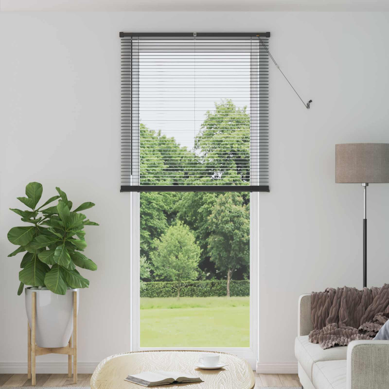 Żaluzja wenecka Z regulacją Srebrnoszary 213 x 80 cm PVC