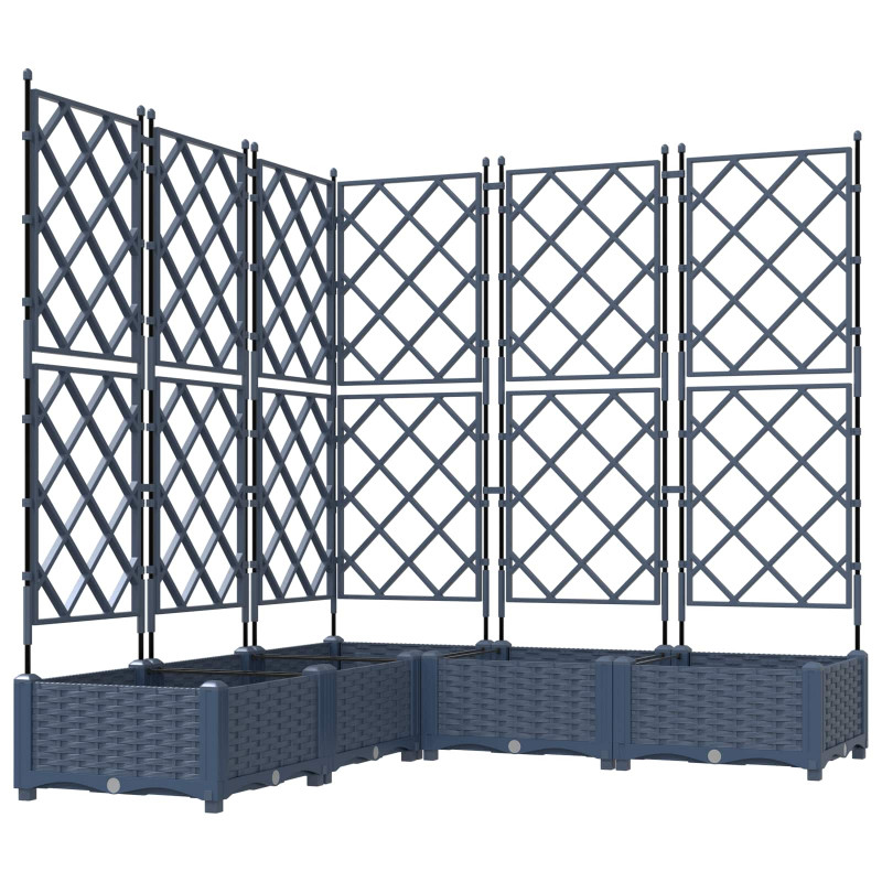 Doniczka ogrodowa 5 pcs Szary 120 x 120 x 125,5 cm
