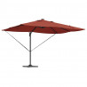Parasol plażowy Ze LED Lights terakota 352 x 251 x 265 cm