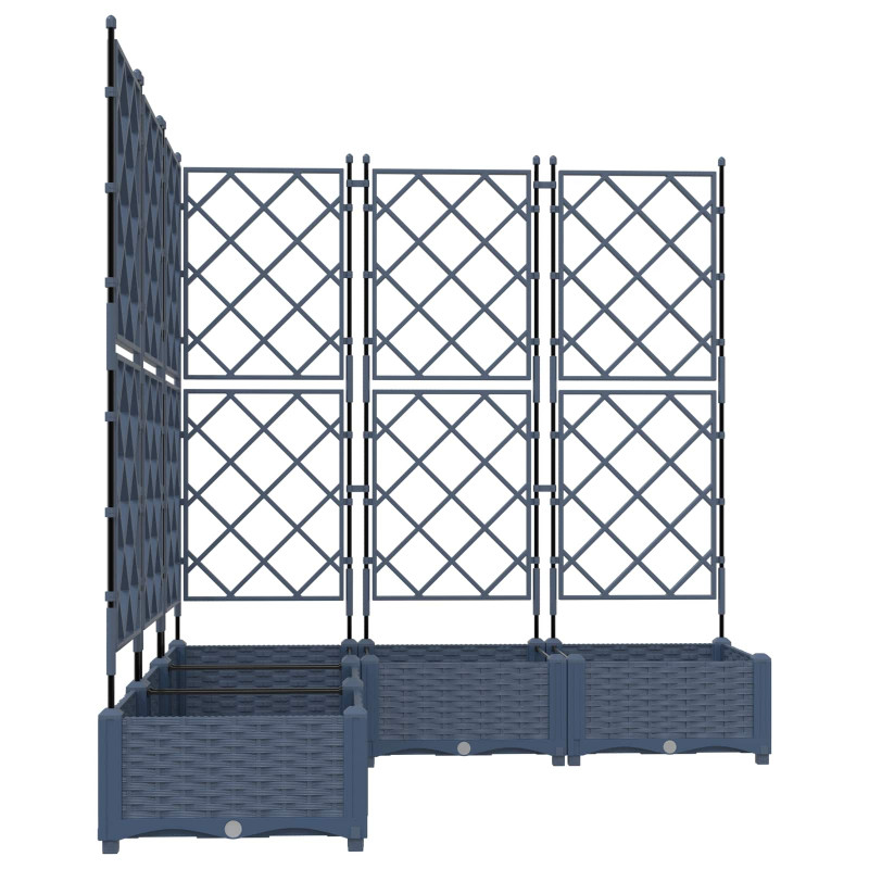 Doniczka ogrodowa 5 pcs Szary 120 x 120 x 125,5 cm