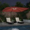 Parasol plażowy Ze LED Lights terakota 352 x 251 x 265 cm