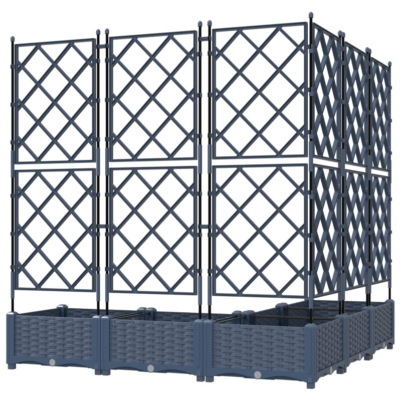 Doniczka ogrodowa 5 pcs Szary 120 x 120 x 125,5 cm