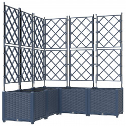 Doniczka ogrodowa 5 pcs Szary 120 x 120 x 143 cm