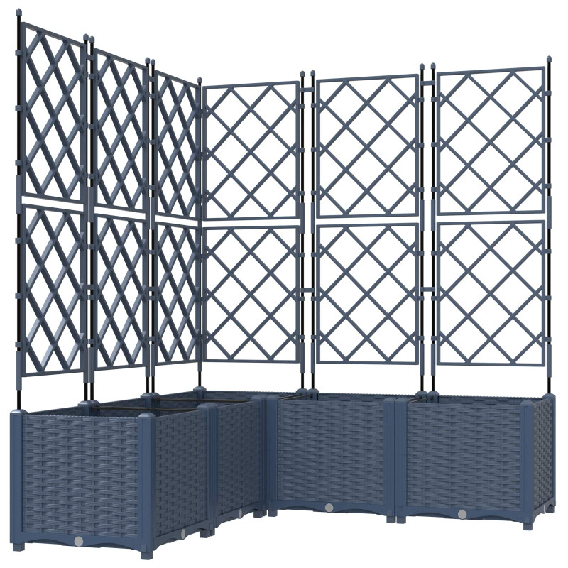 Doniczka ogrodowa 5 pcs Szary 120 x 120 x 143 cm