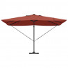 Parasol plażowy Ze LED Lights terakota 352 x 251 x 265 cm