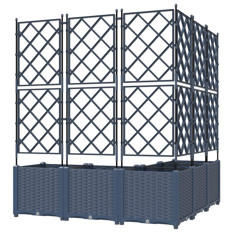 Doniczka ogrodowa 5 pcs Szary 120 x 120 x 143 cm