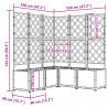 Doniczka ogrodowa 5 pcs Szary 120 x 120 x 143 cm