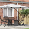 Parasol Roma Beżowy 286 x 284 x 265 cm Aluminium i Poliester