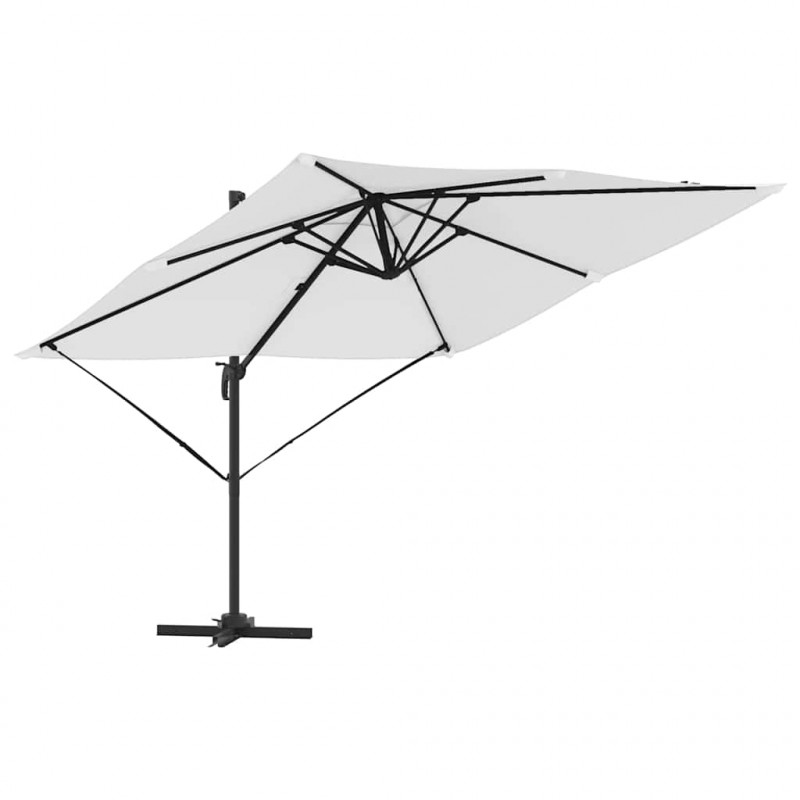 Parasol Roma Beżowy 286 x 284 x 265 cm Aluminium i Poliester