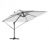 Parasol Roma Beżowy 286 x 284 x 265 cm Aluminium i Poliester